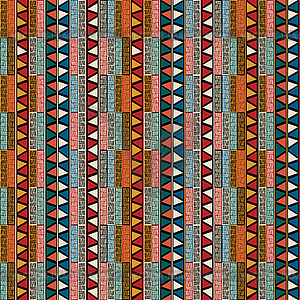 Strip ethnic seamless pattern - vector image