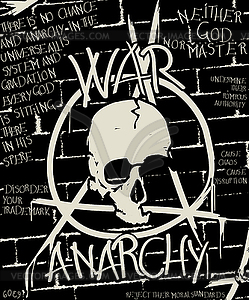 War and anarchy poster - royalty-free vector clipart