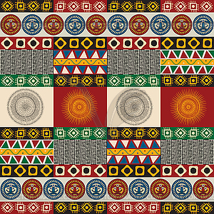 Seamless mayan, aztec pattern - stock vector clipart