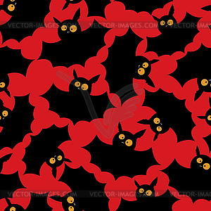 Halloween bats pattern - vector image