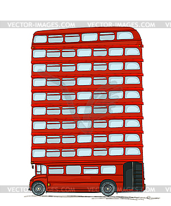 English bus - vector clipart