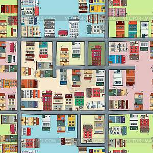 Seamless map of city - vector image