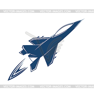 Stylized air fighter - vector image