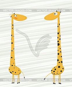 Giraffes - vector image