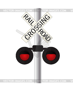 Railroad crossing sign - vector clipart