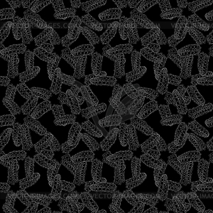 Monochrome starfish pattern - vector image