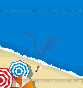 Summer beach background - vector clip art