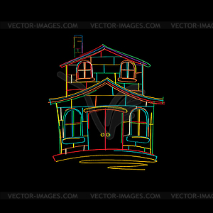 House sketch - vector clip art