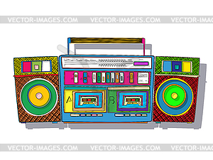 Pop Art boombox - vector clipart / vector image