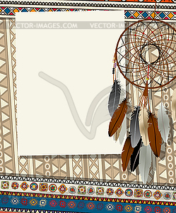 Dream catcher card  - royalty-free vector clipart