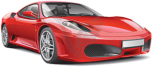 Red Italian Supercar - vector clipart