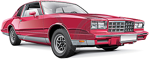 Vintage American Coupe - vector clipart