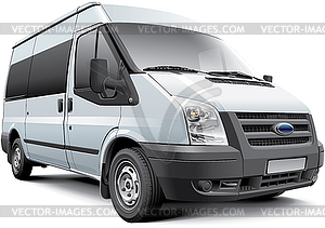 European passenger van - vector clipart