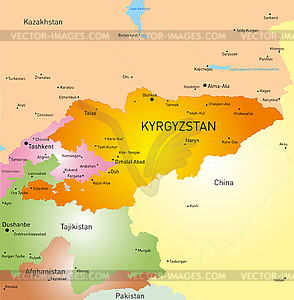 Кыргызстан - клипарт в векторном виде