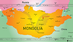 Монголия - векторизованное изображение