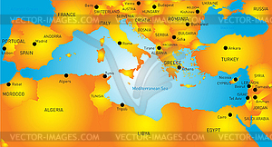 Mediterranean region - vector clipart