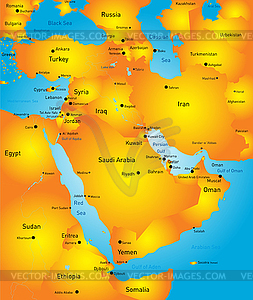 Middle East - vector clipart