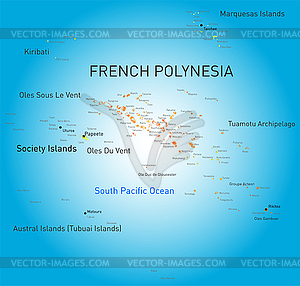 Французская Полинезия - иллюстрация в векторе