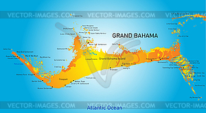 Grand Bahama - vector clip art