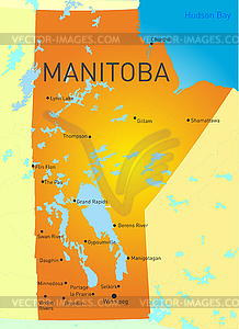 Manitoba - color vector clipart