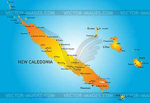 New Caledonia - vector clipart