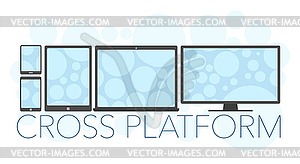 Cross platform concept - vector clipart