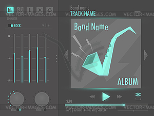 Audio player interface - vector clipart