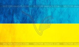 Ukrainian grunge flag - vector clipart / vector image