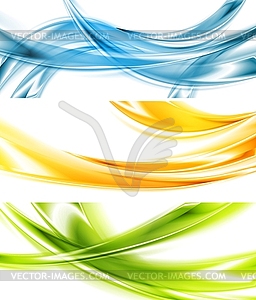 Abstract colorful wavy banners - vector image