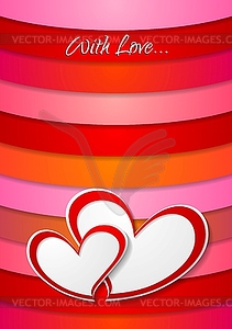 Valentines Day bright abstract background - vector image