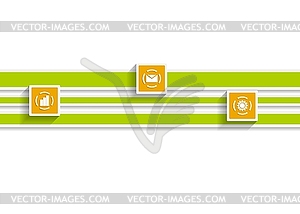 Abstract infographic tech background - vector image