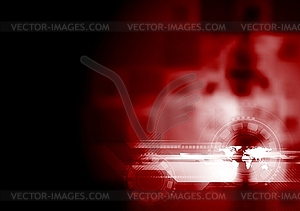 Abstract technology red design. Gradient mesh - vector image