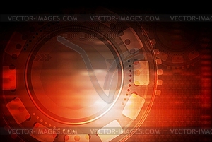 Bright abstract technology design. Gradient mesh - vector clipart