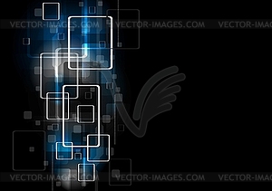 Abstract dark geometrical tech design - vector clip art