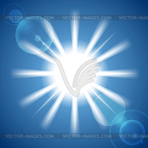 Abstract sun background - vector image