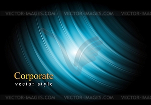 Abstract blue wavy design - vector clip art