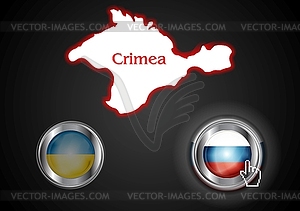 Conceptual view of situation in Crimea - vector image