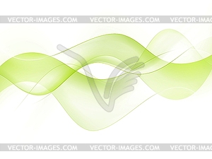 Bright green waves - vector image