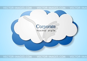 Paper elegant cloud sticker - vector clipart