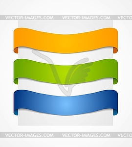 Bright ribbons - color vector clipart