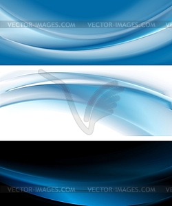 Bright blue banners - vector image