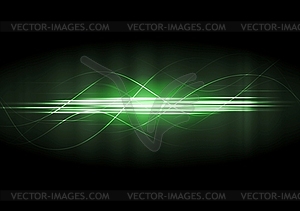 Зеленые неоновые линии - изображение в векторе / векторный клипарт