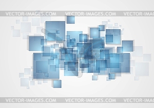 Abstract tech squares design - vector clipart