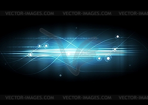 Блестящий волны технологий дизайна - клипарт в векторе / векторное изображение