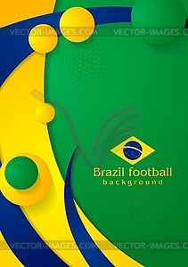 Waves background in Brazilian colors - vector clipart