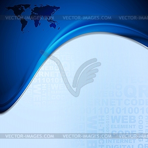 Wavy tech design - vector clipart