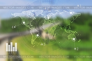 Abstract infographics design. Gradient mesh - vector image