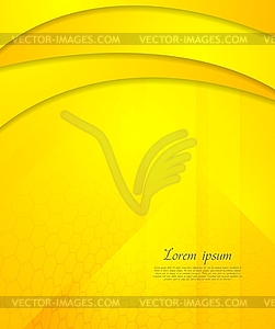 Yellow waves tech corporate design - vector EPS clipart