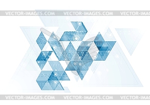 Hi-tech blue background - vector image