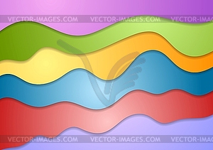 Colorful wavy design - vector image